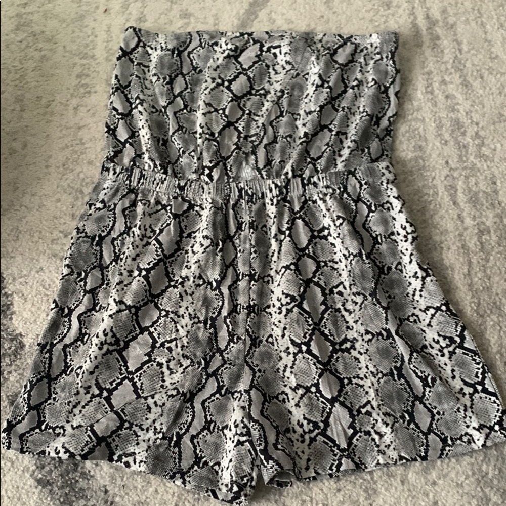 Snakeskin Print Romper